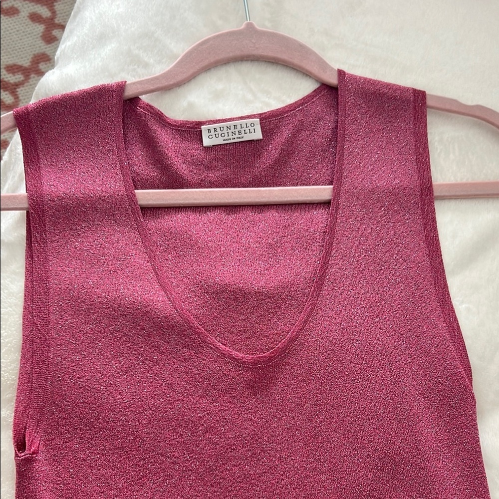 Brunello Cucinelli Pink Sleeveless Top